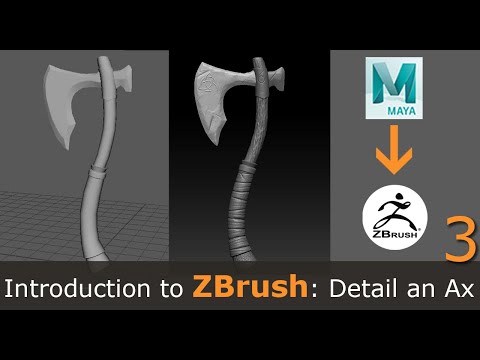 Intro to ZBrush: Detail an Ax - Metal and Damage (3/5)