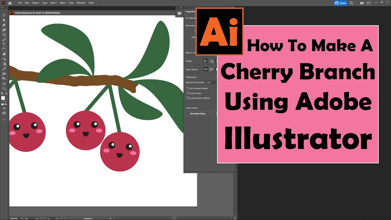 How to Make a Cherry Branch in Illustrator