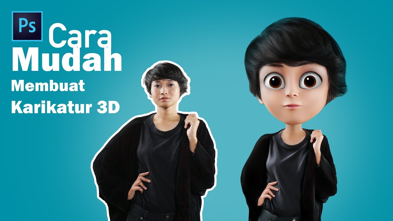 3d caricature using Adobe photoshop tutorials by Danirwan