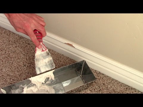 How to repair damaged baseboards - YouTube