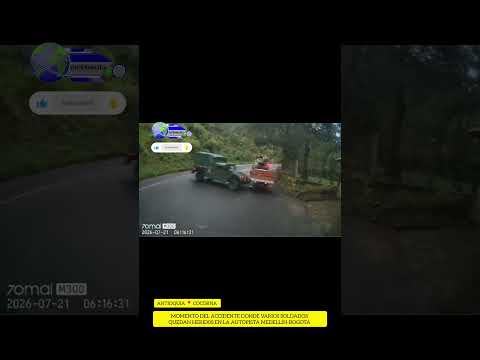 🚨⚠️ Momento del accidente donde varios soldados quedan herid0s en Cocorna Antioquia