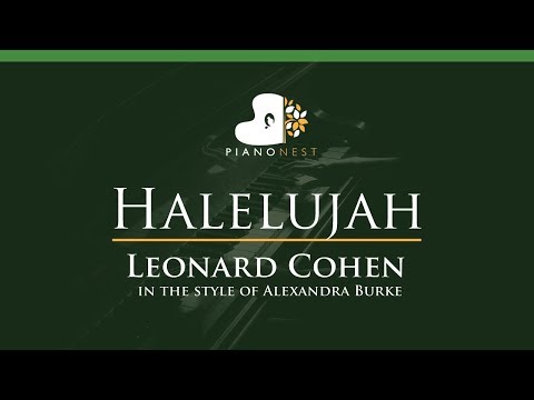 Halelujah - Leonard Cohen, in the style of Alexandra Burke - LOWER Key Piano Karaoke Instrumental