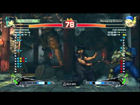 JohnryHenson (M.Bison) Vs real-menace (Yun) SSF4 AE Ranked Matches - PSN