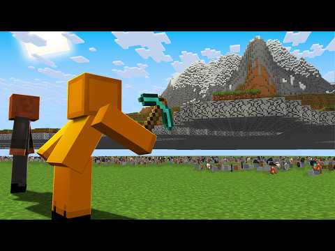 MINECRAFT aber jeder Block ZERSTÖRT die GANZE EBENE!...
