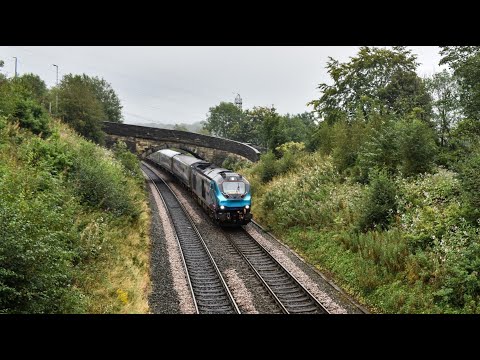 DRS Class 68 No. 68020 on 1U36 Scarborough - Manchester Piccadilly @ Heyrod on 24.08.23 - HD