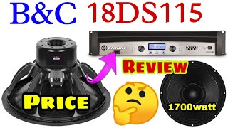 Video thumbnail for B&C 18DS115 Price And Review | B&C 18" 1700watt Neodymium Speaker Price | Crown I tech 9000HD 🤔 by Dj Rock
