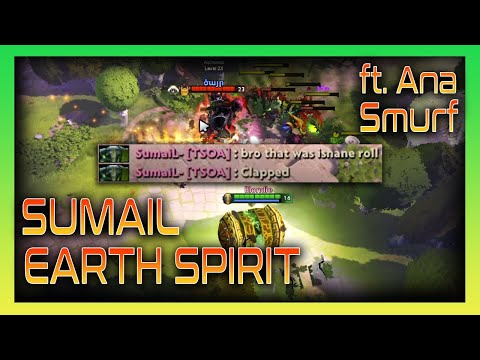 Sumail Earth Spirit claps RTZ, RTZ pissed at Ana's play style - Dota 2 Full Gameplay 7.27d