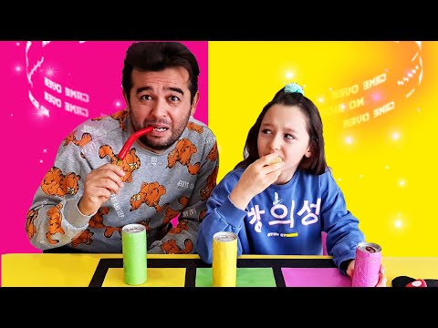 How is this possible Guess colors with eyes closed öykü with Funny dad and mom