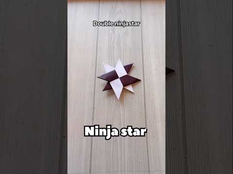 NINJA STAR ORIGAMI|HOW TO MAKE A DOUBLE PAPER NINJA STAR ORIGAMI|STEP BY STEP FOLDING|NINJA WEAPON