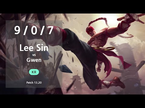 Lee Sin Jungle vs Gwen - KR Challenger Patch 13.20