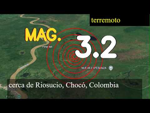 Terremoto de magnitud 3,2 sacudió cerca de Riosucio, Chocó, Colombia hoy 22 de febrero de 2026 a la