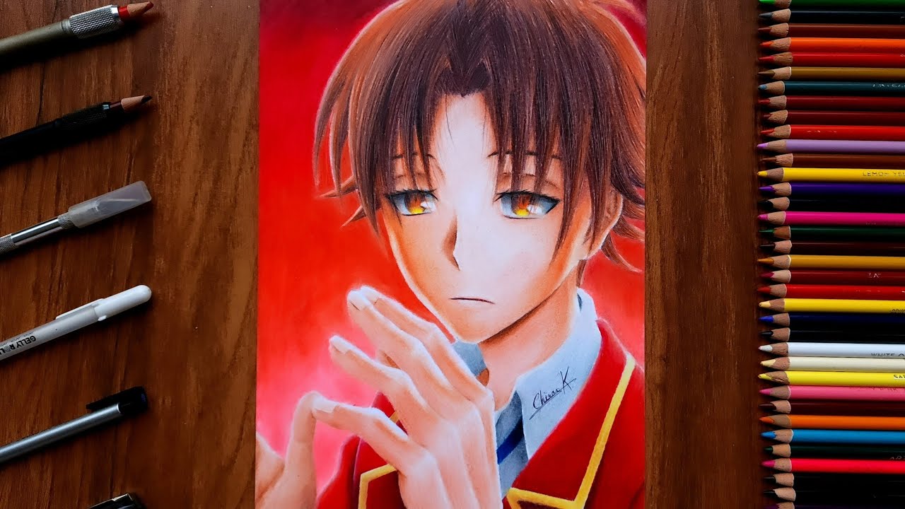 How to draw Kiyotaka Ayanokouji from Classroom Of The Elite | Chirag Kotian Arts