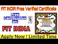 National Level FIT INDIA Free Online Certificate L Fitness Certificate Within 1minutes
