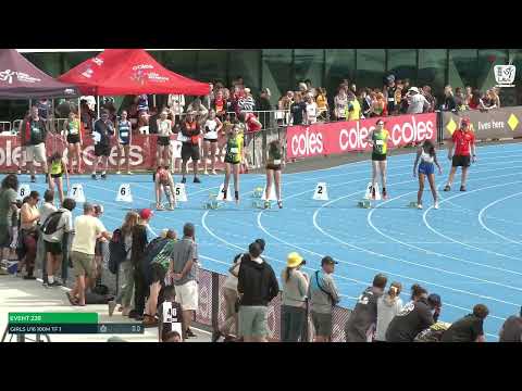 Girls U16 100m Timed Final 1: 2022/23 State Track and Field Championships