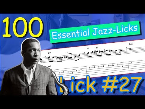 100 essential jazz-licks - lick #27 (guitar lesson with tablature)