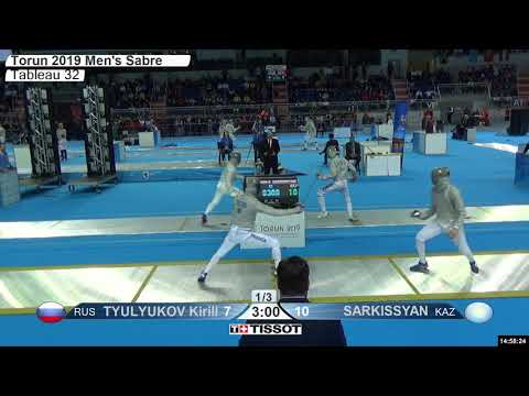 2019 228 T32 02 M S Individual Torun POL WCH YELLOW SARKISYAN KAZ vs TYULYUKOV RUS
