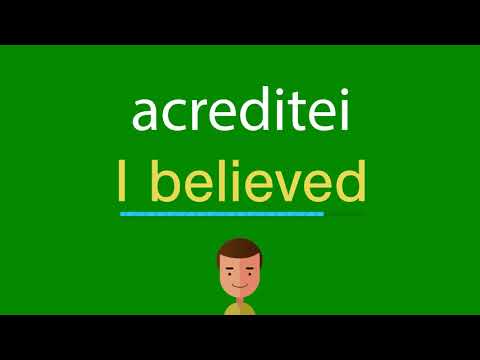 Como dizer acreditei em inglês