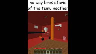 no way bros afarid of the temu neather