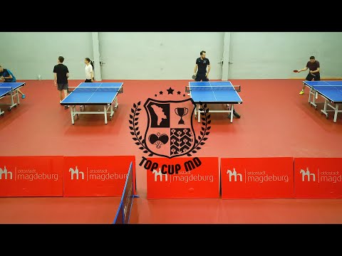 Пробные игры. Пол, столы. Академия настольного тенниса Молдова. First try of new floor.