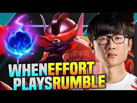 WHEN EFFORT PLAYS RUMBLE SUPPORT! - SKT T1 Effort Plays Rumble vs Bardo Support! | Season 2020 KR