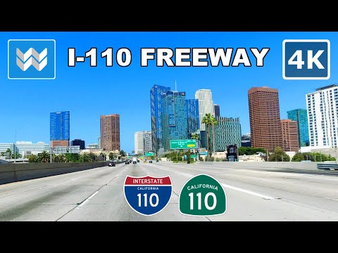 [4K] LA Driving: I-110 Harbor Freeway (North) - San Pedro to Pasadena in Los Angeles, CA