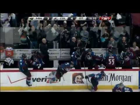 Nathan Mackinnon Game 5 OT Goal vs Minnesota - 4/26/2014