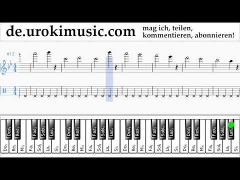 Klavier Lernen (rechte Hand) Lukas Graham - 7 Years Tabulatur Teil#1 Übungen um-i995