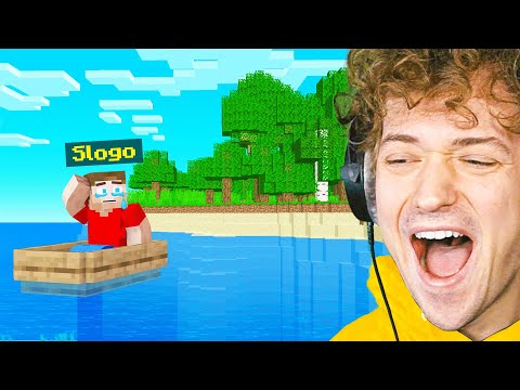 I FILLED SLOGO'S Minecraft ISLAND With TREES! (Troll)