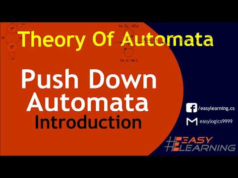 Introduction to Push-Down Automata | Need of PDA | PDA Elements | Easy Learning Classroom