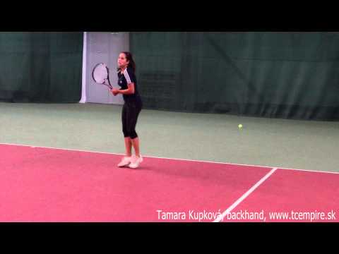 TC EMPIRE Trnava, Slovakia: Tamara Kupková, backhand, www.tcempire.sk