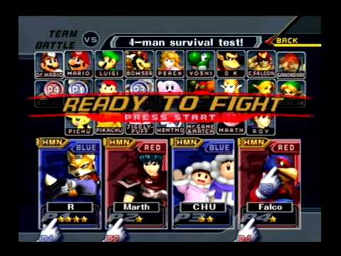 [blue] Redd (Fox) & Chu (IC) vs [red] Crimson (Marth) & JU4N (Falco)