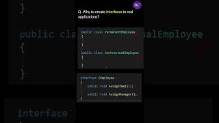 Why to create Interfaces in real applications?
