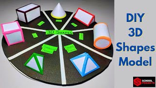 How To Make 3D Shapes Model for School Project | 3D Shapes Maths Project | Geometric Shapes Model