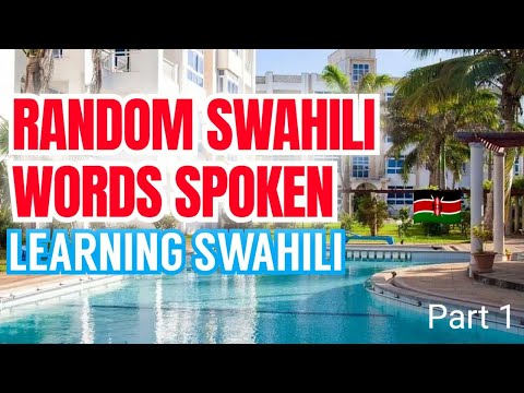 Learn Swahili Words // Random Swahili Words Spoken Part 1