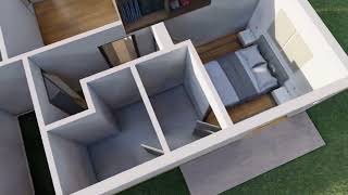 PLANTA CASA 03 QUARTOS COM COZINHA AMERICANA