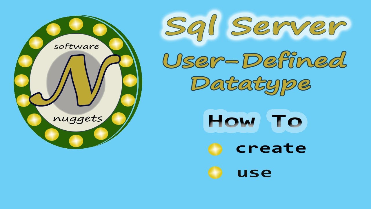 User-Defined Data Types. Detailed instructions on how to create, use, reverse engineer, and drop.