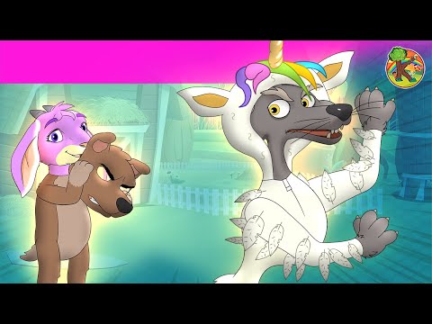 El Lobo y Los Siete Cabritos - 10 Minutos Cuentos Infantiles | KONDOSAN en Español - Cuentos Cortos