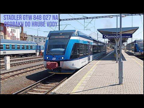 Stadler GTW 848 027 na Os 3551 ve stanici Olomouc hl.n. | #Jedeme_v_tom_spolu
