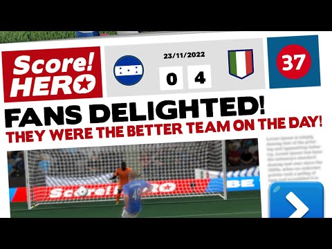 Score! Hero 2023 - World Hero - Level 37 - Honduras Vs. Italy