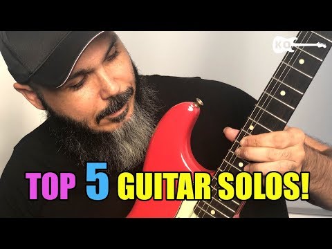 Top 5 Guitar Solos - Electric Guitar Cover by Kfir Ochaion