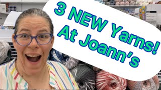3 NEW Yarns! @JOANNStores #newyarn #yarnshopping #lionbrandyarn #joannfabric #joannfabrics #yarn