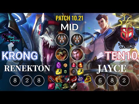 RNW KronG Renekton vs SB Ten10 Jayce Mid - KR Patch 10.21