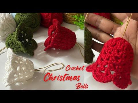 🎄✨ Easy Crochet Christmas Bell Ornaments for Beginners | DIY Crochet Decoration & Gift Ideas 🎅🎁