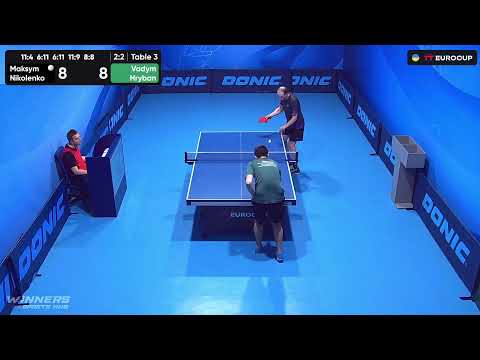 13:40 Maksym Nikolenko - Vadym Hryban 14.07.2023 TT Euro.Cup Ukraine Star. TABLE 3