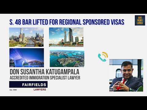 S. 48 BAR LIFTED FOR REGIONAL SPONSORED VISAS