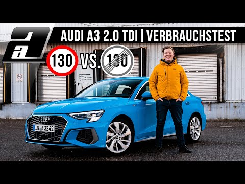 SPEED LIMIT vs. UNLIMITED | Audi A3 Sedan (2.0 TDI, 150PS) | FUEL CONSUMPTION TEST