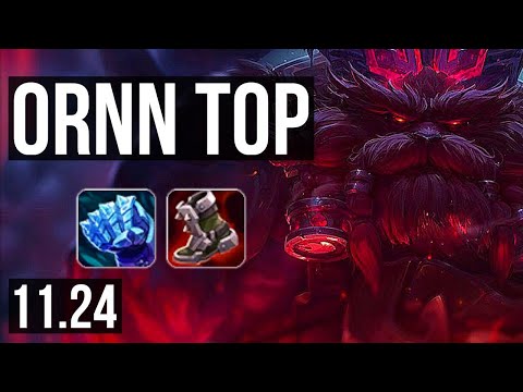 ORNN vs AKALI (TOP) | Rank 2 Ornn, 1200+ games, 2/1/3 | EUW Grandmaster | 11.24