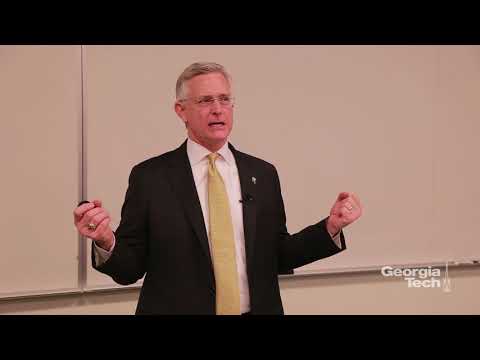 Calhoun outlines his 5 guiding principles of leadership in spring Hyatt lecture, starting with doing the right thing and being accountable