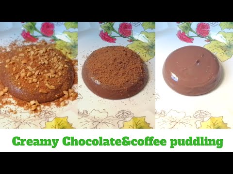 No Gelatin/Creamy chocolate &coffee pudding/Yummy pudding/chocolate &coffee making video
