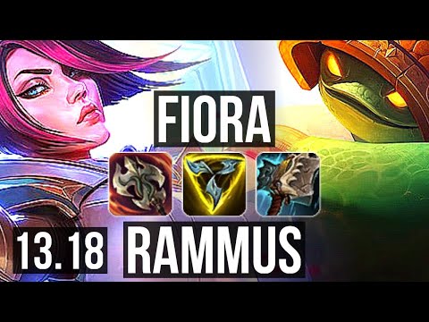 FIORA vs RAMMUS (TOP) | 3.4M mastery, 11/1/4, 1800+ games, Legendary | NA Master | 13.18